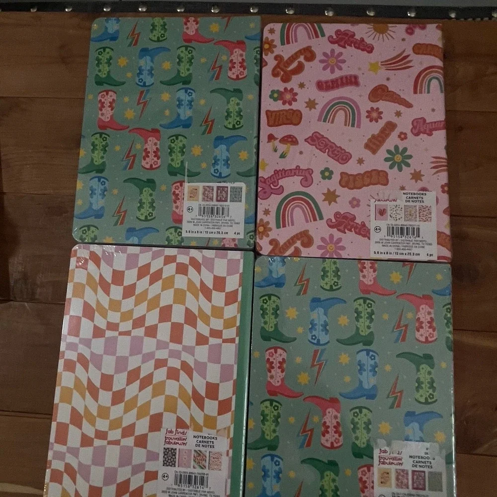 NEW 16 Western Notebooks 5.9 x 8 Cowboy Boots School Girly Supplies